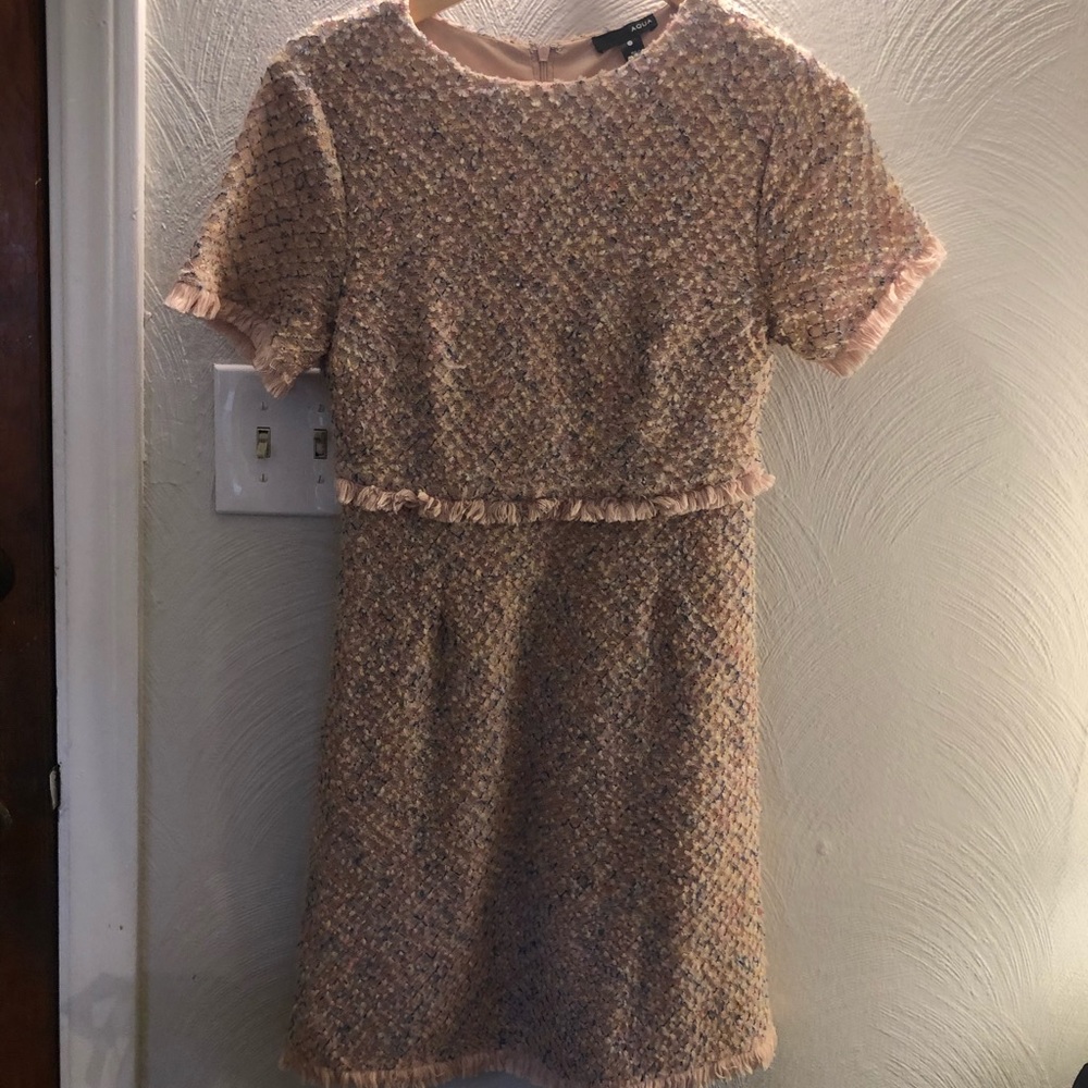Bloomingdales Pink Fringe Dress